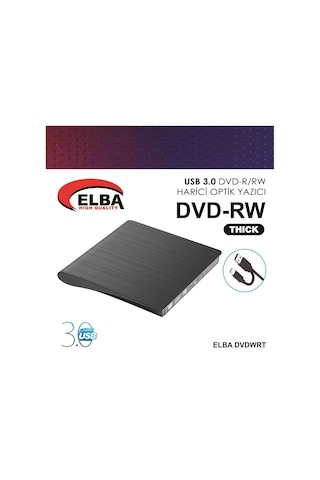 Elba Dvdwrt-thck Harici Dvdrw Thick, Siyah Dvd Yazıcı Writer Kdo Elba Dvdwrt-thck Harici Dvdrw Thick, Siyah Dvd Yazıcı Writer Kdo