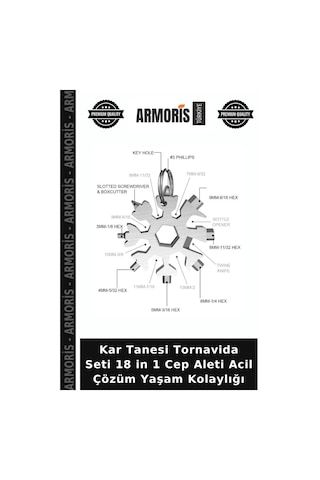 Kar Tanesi Tornavida Seti 18 İn 1 Cep Aleti Acil Çözüm Yaşam Kolaylığı