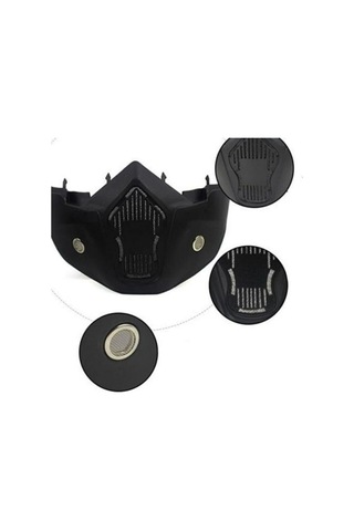 Motosiklet Bisiklet Jet Kask Maske Süngerli Bant Lastik Siyah Cam