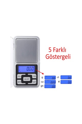 Mini Dijital Hassas Terazi Lcd Ekran Pilli 0.01 Gr Hassasiyet 200 Gr Tartım Mutfak Tartısı Ölçüm Çok Renkli
