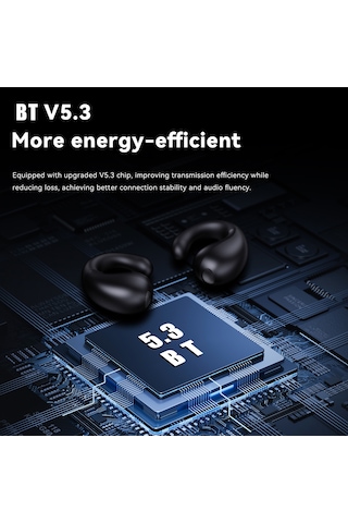 Qingmipy Beyaz-mavi Bt 5.3 Kulaklık - 10m Menzil, 5 Saat Müzik Süresi, 13mm Hoparlör, 30mah Pil