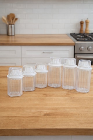 Decorev Erzak Saklama Kabı 900ml - 1300 Ml 6lı Set Şeffaf