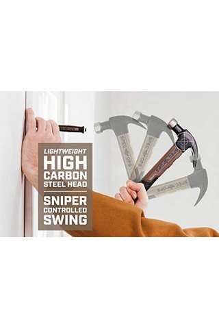 M20fg Fiberglas Çekiç 590 Ml Kavisli Pençe Darbe Emici Sap 3 Askerlere Bağışlanmış Siyah Kahverengi