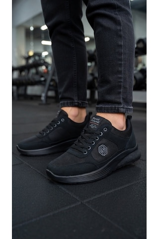 Stil Shoes Erkek Günlük Spor Yürüyüş Koşu Ayakkabısı Hafif Rahat Esnek Ortopedik Taban Ayakkabı 103 Siyah