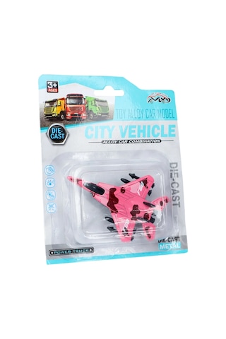 Die Cast Metal F-15 Benzeri Savaş Uçağı Pembe Kamuflaj