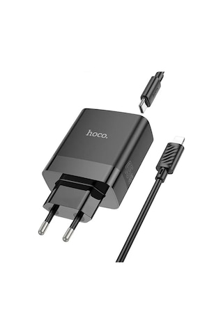 Hoco C127A PD45W(1C3A) Hızlı Şarj Aleti + Type-C to iPhone Uyumlu Lightning Kablo Seti
