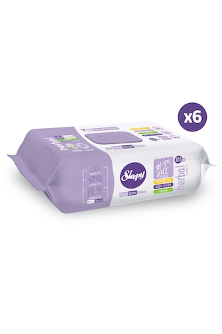 Sleepy Herbal Kişisel Bakım Havlusu 6x100 600 Yaprak 6'lı Set