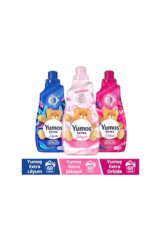 Yumoş Orkide + Lilyum + Şakayık Çamaşır Yumuşatıcısı 3 x 1440 ML