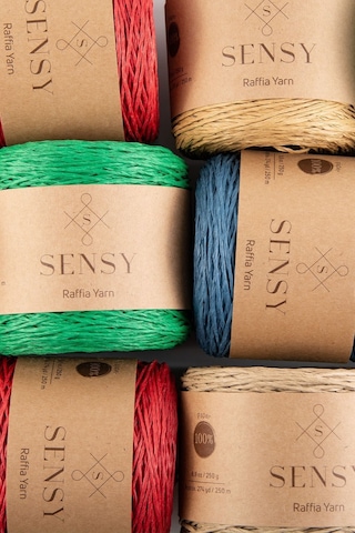Sensy Premium 250 Gr Doğal Kağıt Ip, Hasır Kağıt Iplik, Rafya,çanta,supla,şapka Ipi,250m Sütlü Kahve