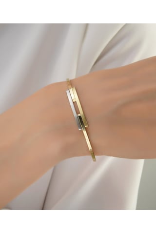 2 Sıra Kaburga Altın Kelepçe Bilezik