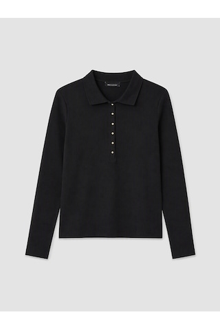 Lcw Everyday Siyah Polo Yaka Kadın Body Diğer