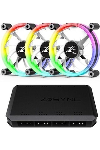 Zalman Zm-lf120a3 Argb Kontrol Üniteli 120mm Kasa Fanı 3-lü Paket