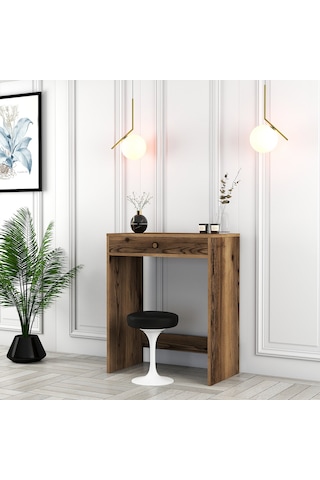 Lizbon Mini Makyaj Masası - Ceviz / Ceviz