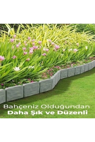 3'lü Taş Görünümlü Bahçe Çiti Çiçek Peyzajcı Peyzaj