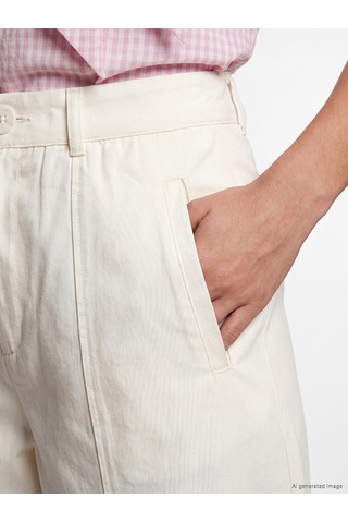 Lcw Vision Ekru Loose Fit Kadın Pantolon
