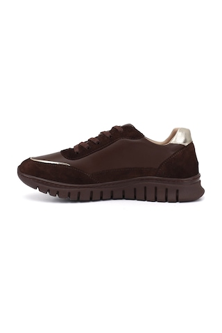 Gönderi(R) Gönderi R Kadın Kahverengi Lastik Bağcıklı Hakiki Deri Sneaker Ddza83742560