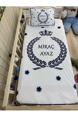 Evsehomes Mavi Taç Yatak Örtüsü Dijital Baskı