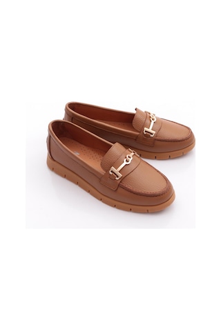 Dgn 5604-6 Kadin Loafer Ayakkabi Taba Floater