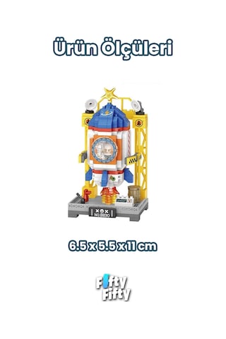Loz Micro Block Serisi Uzay Aracı Figürü 400 Parça Dekoratif Oyuncak Yapım Seti Yapı Blok Fflz-8830