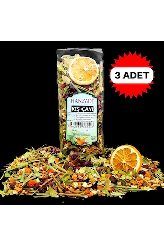 Hanzade Bitkisel Kış Çayı 200 Gr x 3 Adet Zengin İçerikli