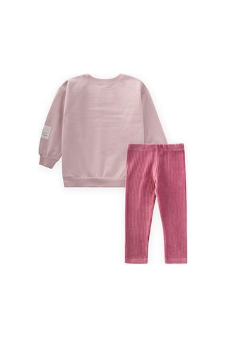 Cigit Sweatshirt Takım 2-10 Yaş Pudra Pembe Pudra