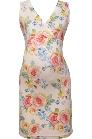Luvmabelly Maternity 5501 Çiçekli Lohusa Emzirme Elbise-çok Renkli