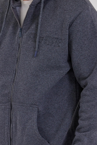 Polostate Age Of State Nakışlı Fermuarlı 3 İplik Sweatshirt Antrasit