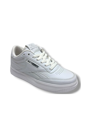 Best Of 2014-26 Cilt Deri Anatomik Bağcıklı Sneaker 36-40 Beyaz