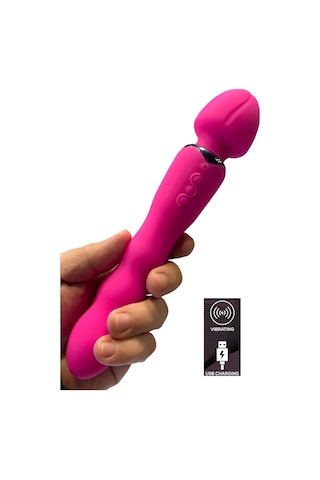 Erofoni Yeni Nesil Sıcaklık Ayarlı Usb Şarjlı 36 Hız Teknolojik Titreşimli 22 CM Erotik Masaj Vibratörü