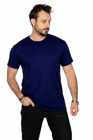 Maxi-dry Aşırı Terleme Önleyici Bisiklet Yaka Erkek Tişört, Çift Katmanlı, Islaklık Sızdırmaz, Nefes Alabilen Kumaş Koyu Lacivert