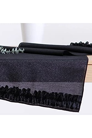 Simli Keten Runner Fırfırlı 45x150 Cm V0002074 Genel