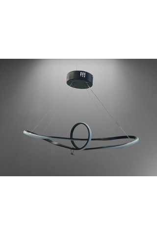 Dmr Çemberli Papyon Sarkıt Led Avize Siyah Kasa Üç Renk 6500k/4000k/3000k Beyaz Ilık/beyaz/sarı Gü Çok Renkli