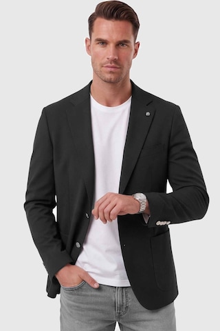Rizzup Erkek Slim Fit Likralı Siyah Blazer Ceket Metal Düğmeli Torba Cepli Spor Ceket 2600828