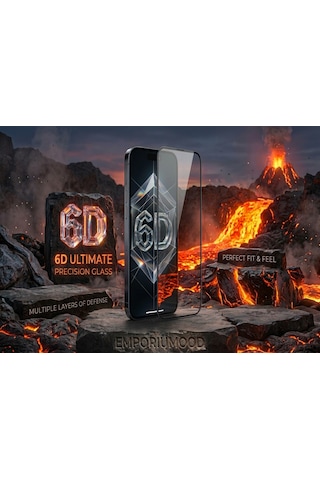 General Mobile Era 50 Ekran Koruyucu 6d Darbe Emici Kırılmaz Cam Ultra Koruma Tam Kaplar