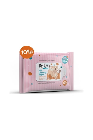 Reflex Care Evcil Hayvanlar İçin Çok Amaçlı Hijyenik Temizleme Mendili 10'lu