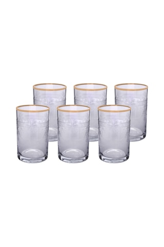 Decorium Kahve Yanı Su Bardağı 6lı Tumbler Elit 01 Altın
