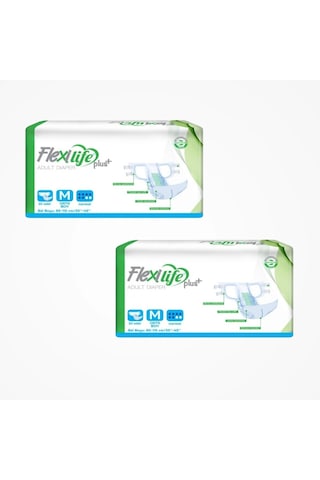 Flexi Life Yetişkin Tekstil Yüzeyli Bel Bantlı Hasta Bezi M Medium 30'lu Paket X 2 Paket M
