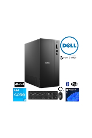 Dell Pro Tower Essential DL43D i3-14100 64 GB 4 TB SSD 24" W11P Masaüstü Bilgisayar