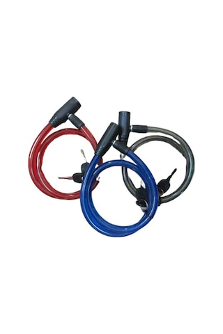 12x80 Bisiklet Anahtarlı Halat Kilit Zhongli Knt Siyah