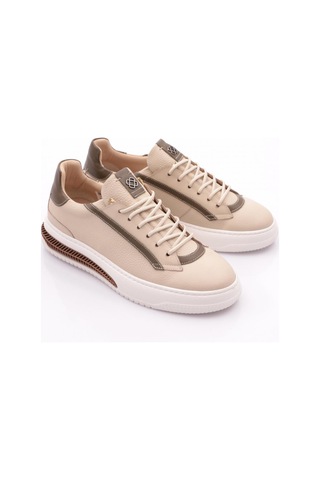 Dgn 5744 Erkek Bağcikli Sneakers Ayakkabi Bej