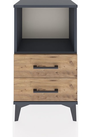 Arges Komodin 2 Çekmeceli 44x30x80 Antrasit-çam Antrasit