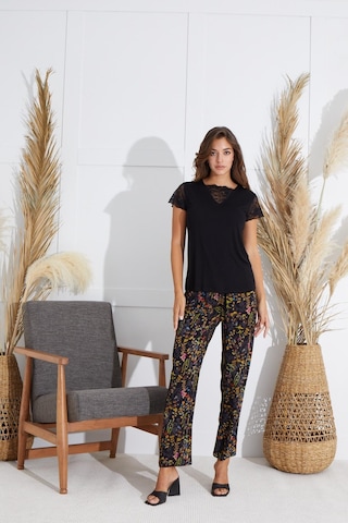 Sevim Kadın Kısa Kol Siyah Pijama Takım C7t8n551 001