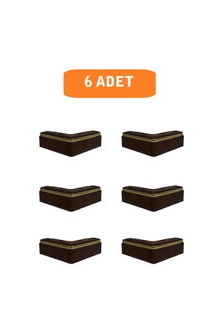 Homdep Kanepe Koltuk Tv Ünitesi Konsol Yükseltme L Model Plastik Ayak Ceviz 5cm 6 Adet Kahverengi