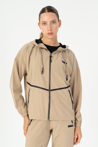 Maraton Comfort Kadın Kapüşonlu Açık Vizon Tracktop Vizon