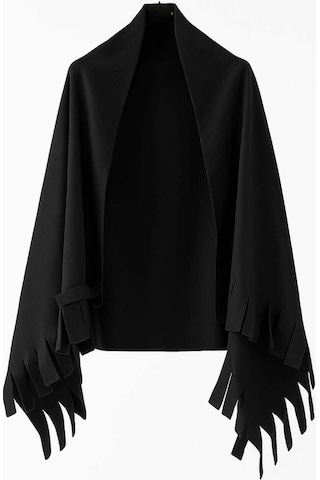 Softiva Polar Omuz Şalı 70x180 Cm Unisex Kışlık Şal Siyah 11