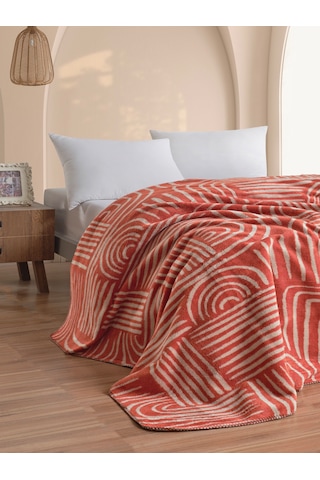 Pamela Çift Kişilik Battaniye 200x220 Cm Kiremit