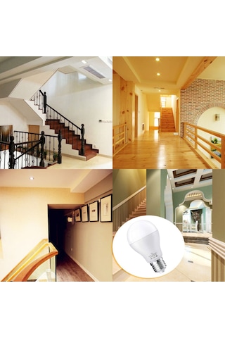 Springsun Hareket Sensörlü E27 Led Ampul - 7w Akıllı Radar Algılama, 2'li Paket, A+ Enerji Sınıfı, Bahçe/merdiven Aydınlatma