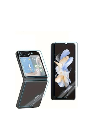 Samsung Galaxy Z Flip 7 Fe Uyumlu Ön+arka Body Şeffaf Ultra Koruyucu Nano Jelatin