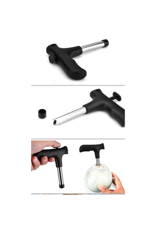 Dancemonkey Hindistan Cevizi Kabuğu Açıcı, Delik Delme Kapağı Açıcı Siyah