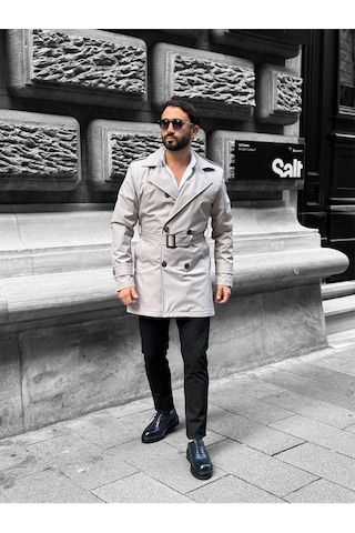 Alaska The Last Frontier Regular Fit Su Geçirmez Soğuğa Dayanıklı Trençkot Gri